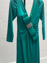Seafoam Green Gown with Crystal Bow