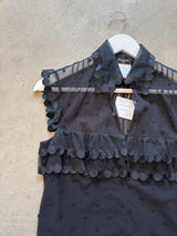 Lace Blouse with Pearl Closure