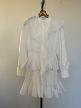 White Ruffle Dress