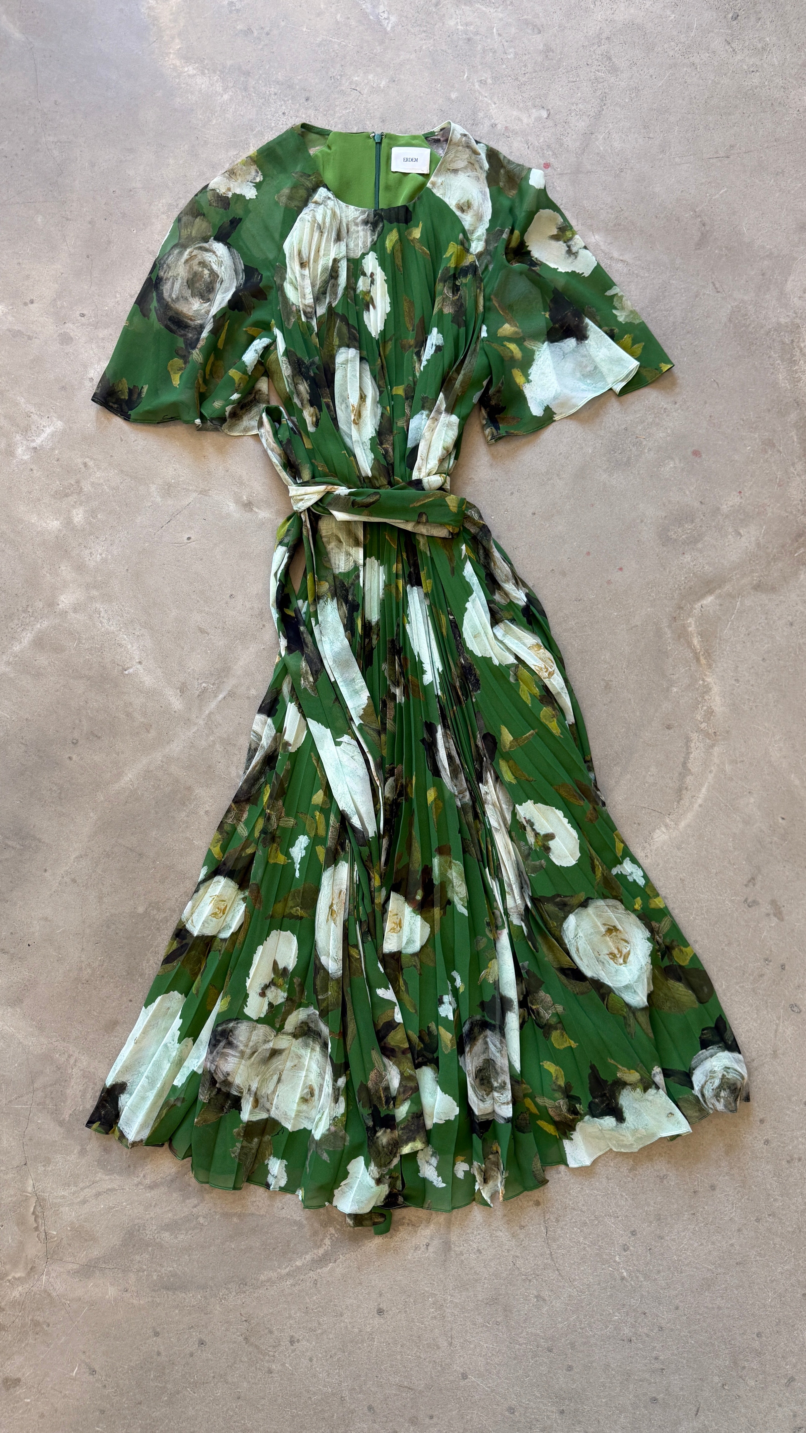 Olive Rose Pleated Dress