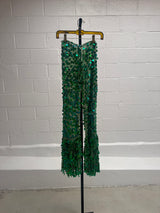 Green Sequins Vintage Pants