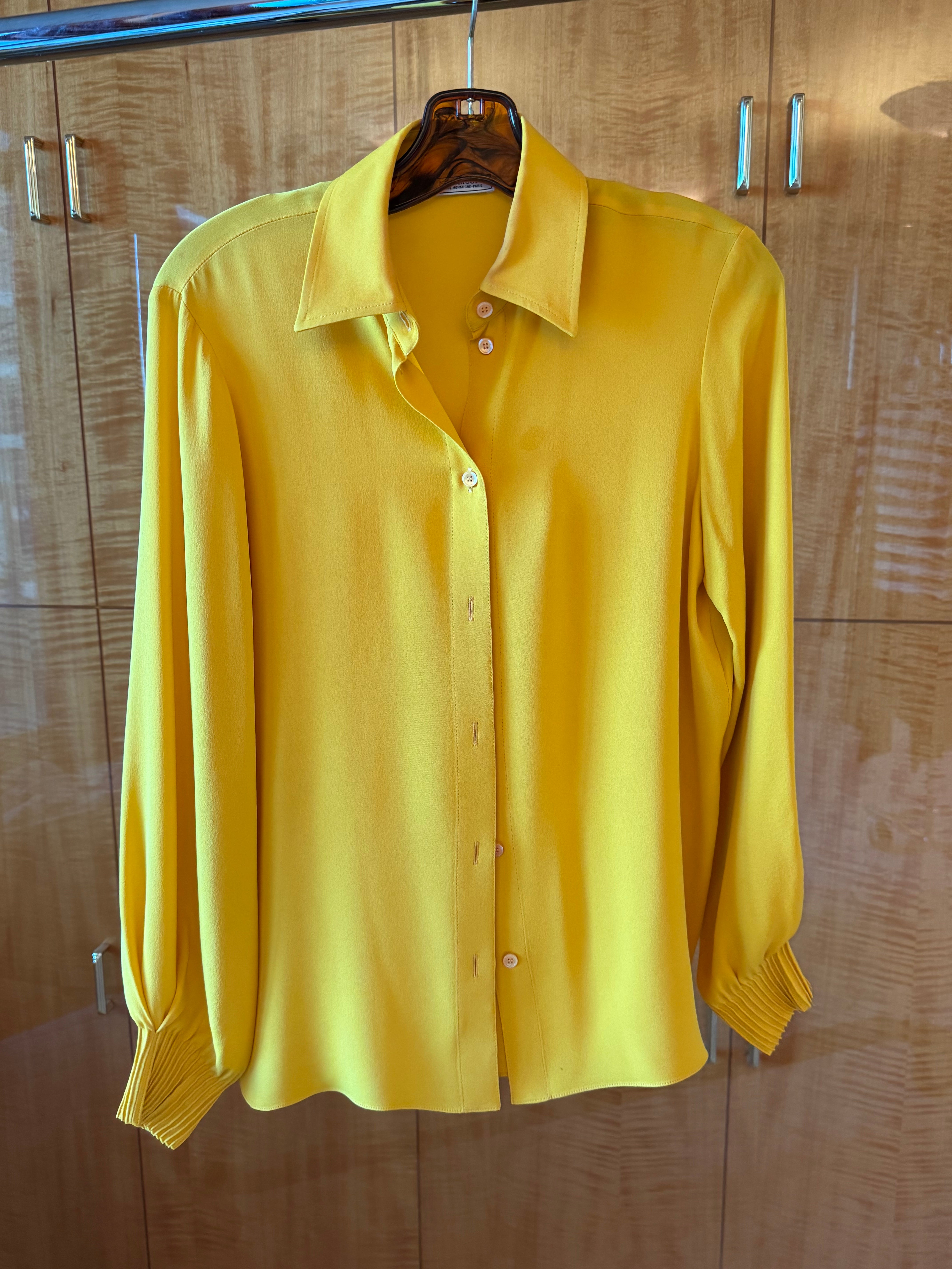 Yellow Silk Shirt