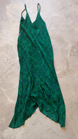 Green Palm Tree Slip Dress