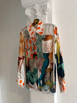 Art Collage Silk Shirt