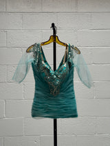 Turquoise top and skirt set