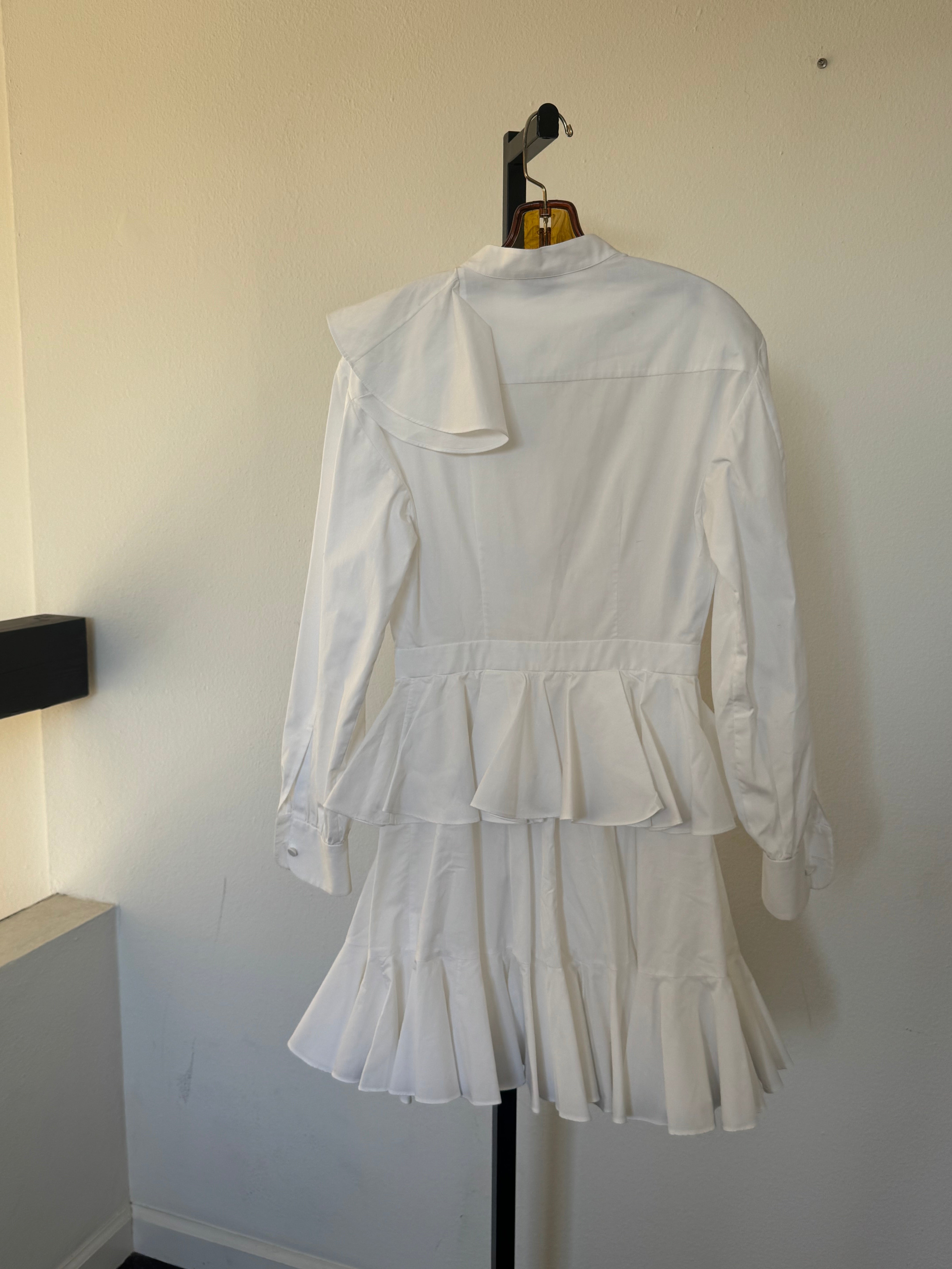 White Ruffle Dress
