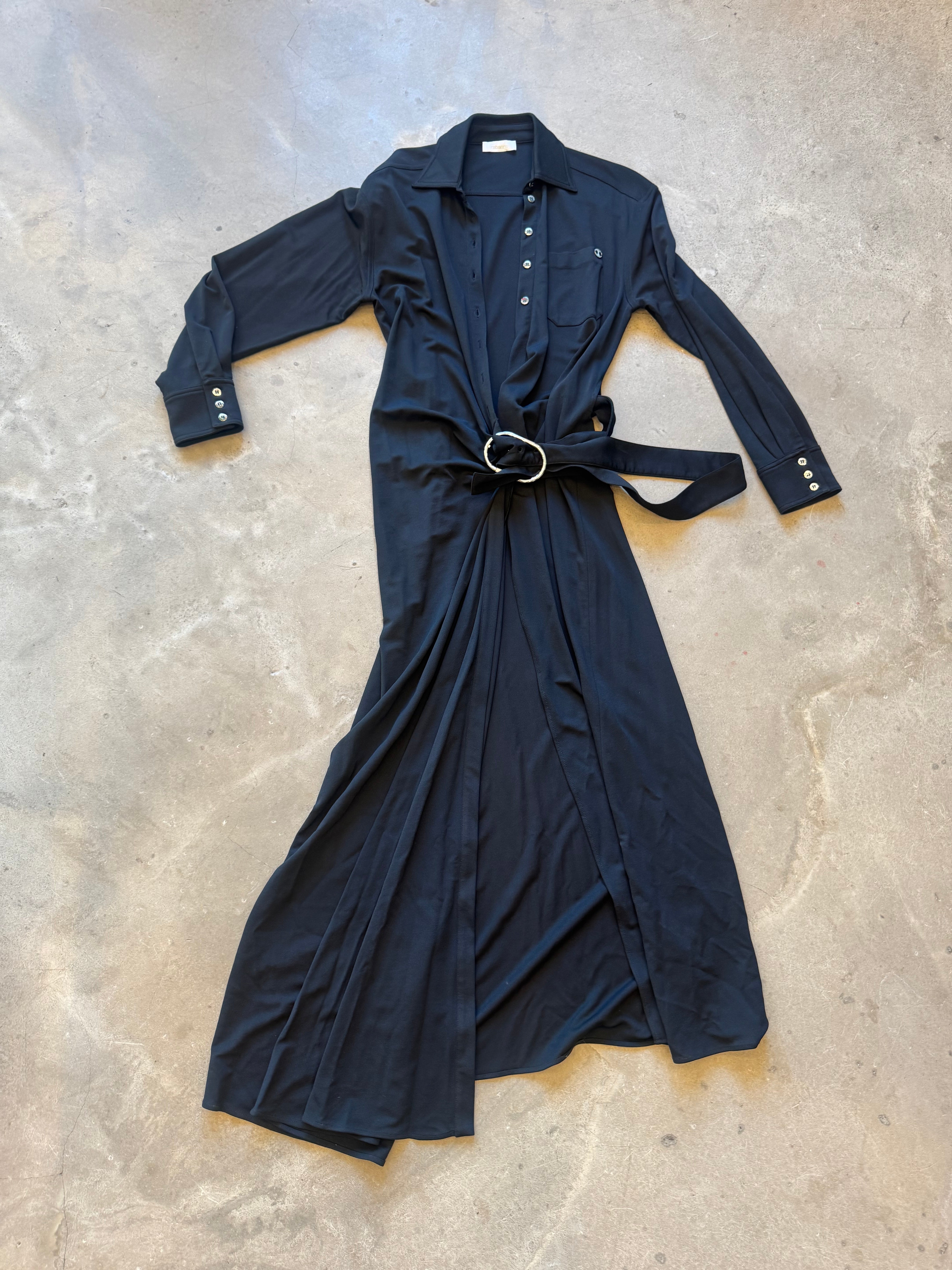 Wrap Dress with Silver Buckle