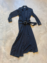 Wrap Dress with Silver Buckle