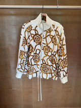 Gold Embellished Bomber Jacket