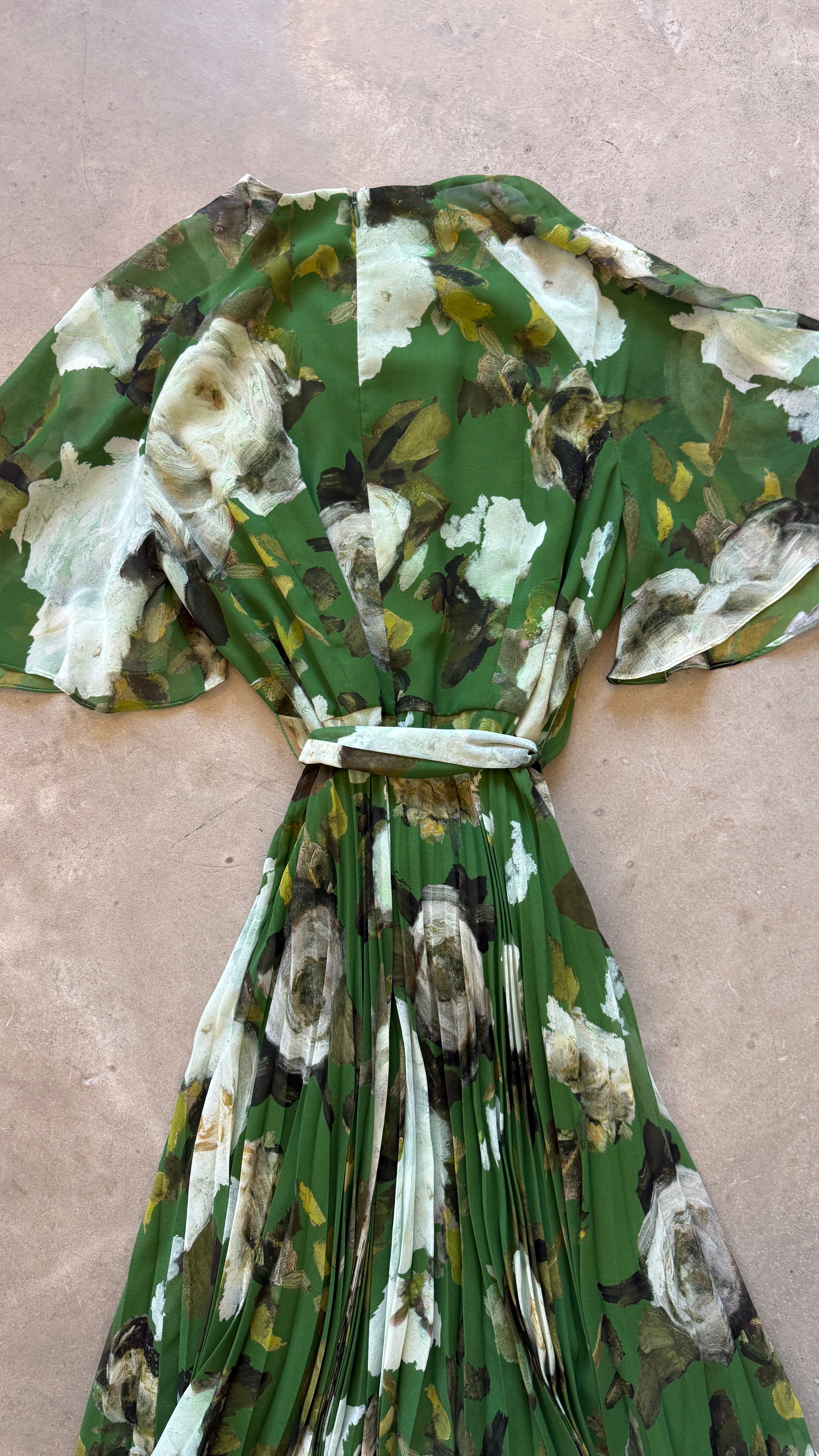 Olive Rose Pleated Dress