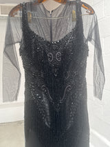Beaded Black Gown
