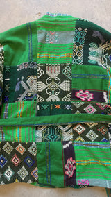Green Patchwork vintage Kimono Jacket