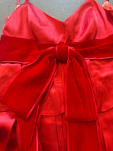 Tiered Silk and Velvet Vintage Dress