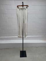 White Silk pleated shirt