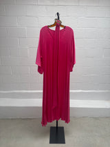 Pink Silk Caftan with Gold Belt