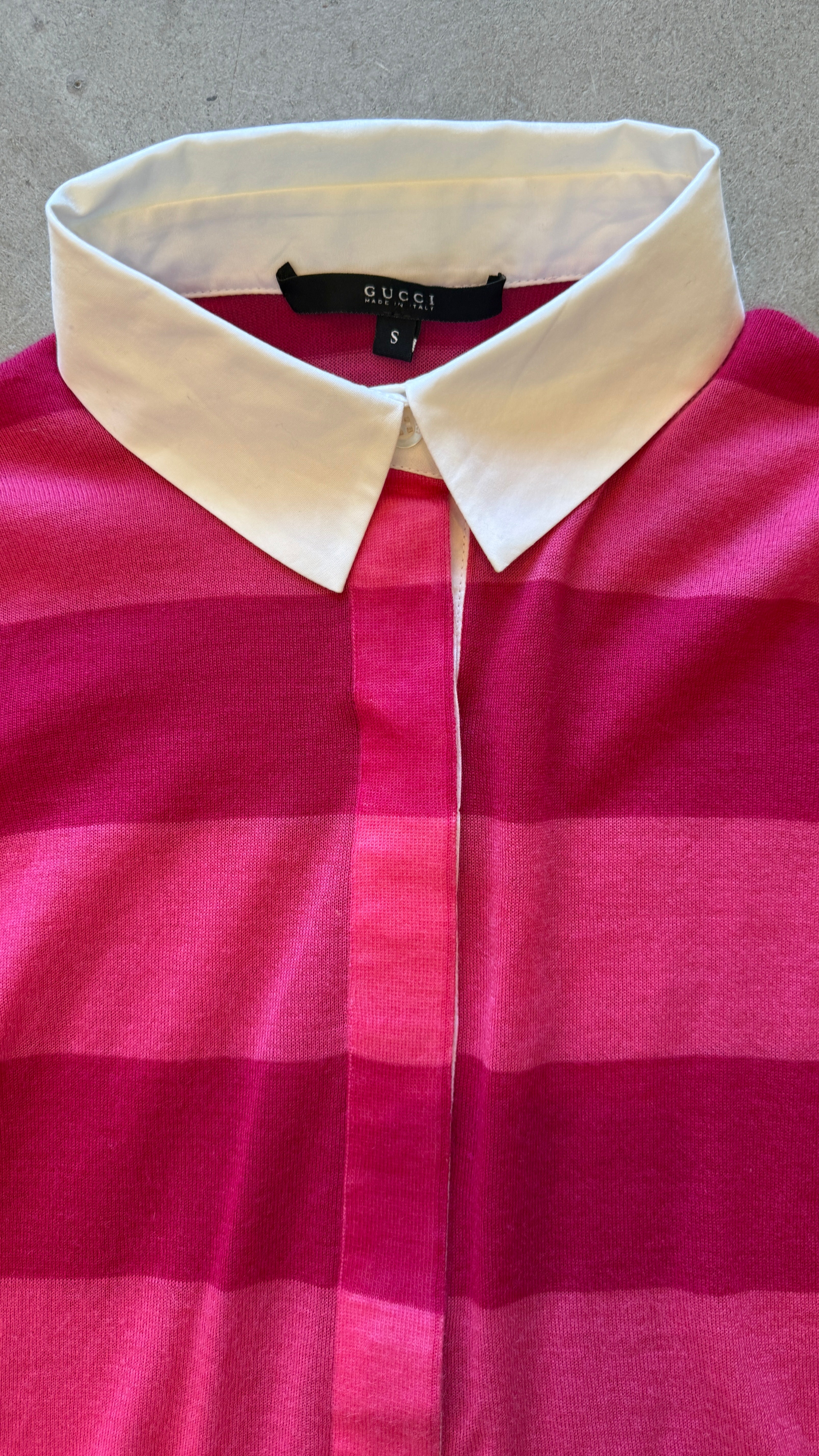 Pink Striped Long Sleeve Shirt