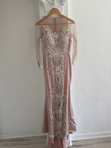 Pink embroidered gown