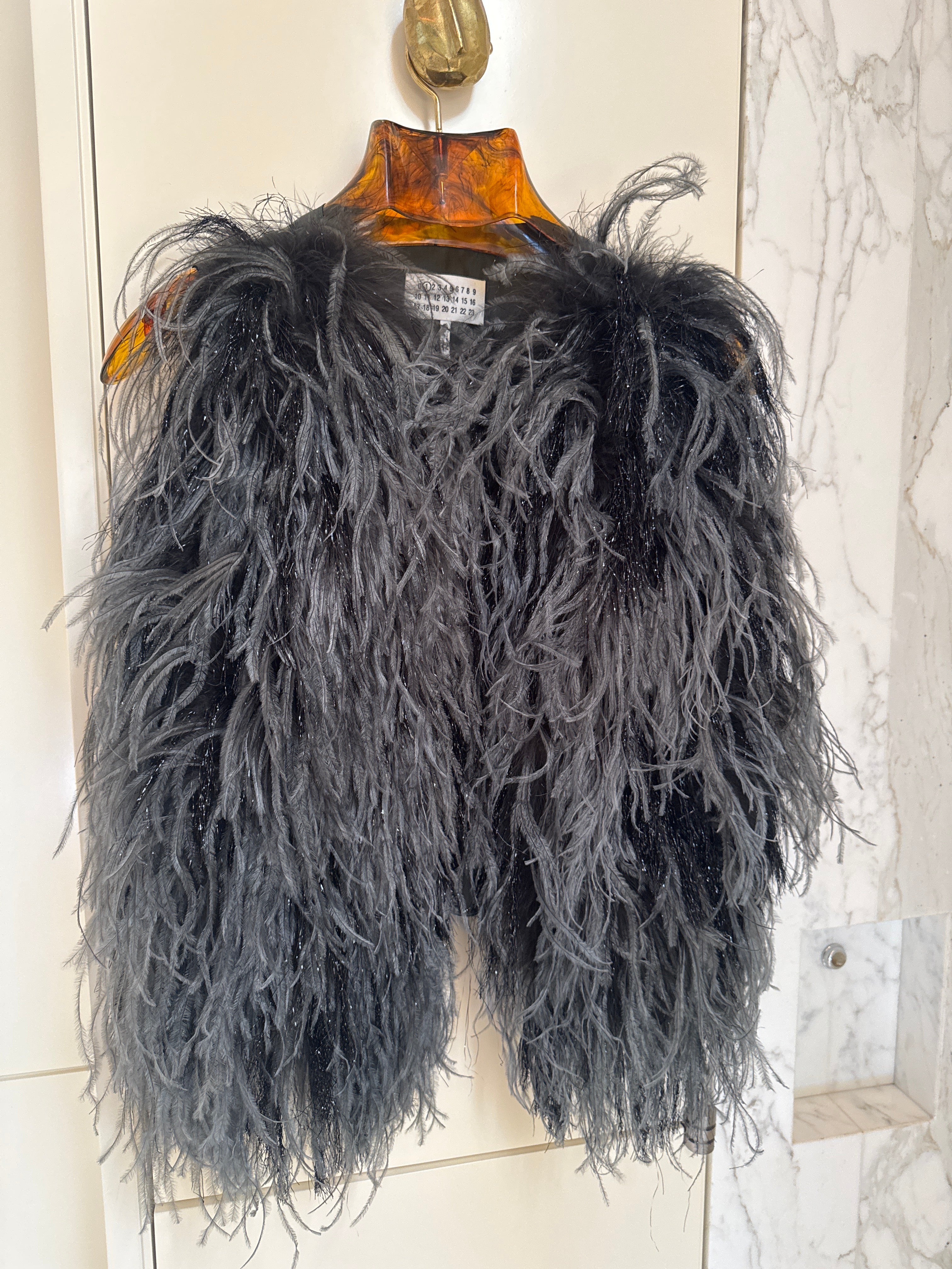 Glitter Ostrich vest