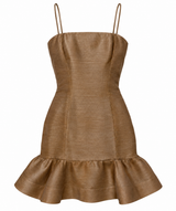 Raw silk vintage mini dress