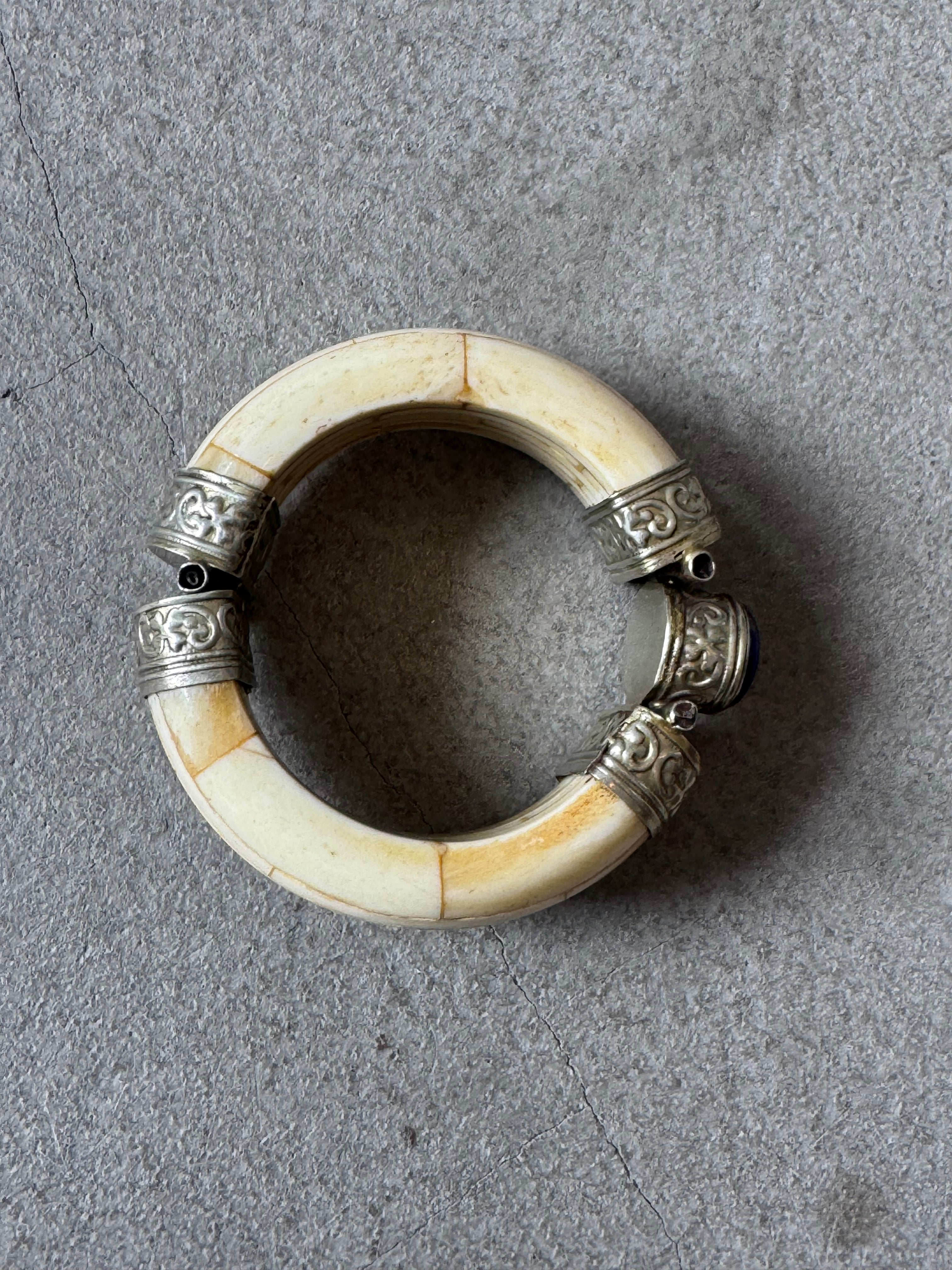 Bone & Lapis Bracelet 1980s