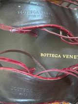 Crocodile Red Strappy Heels (37.5)