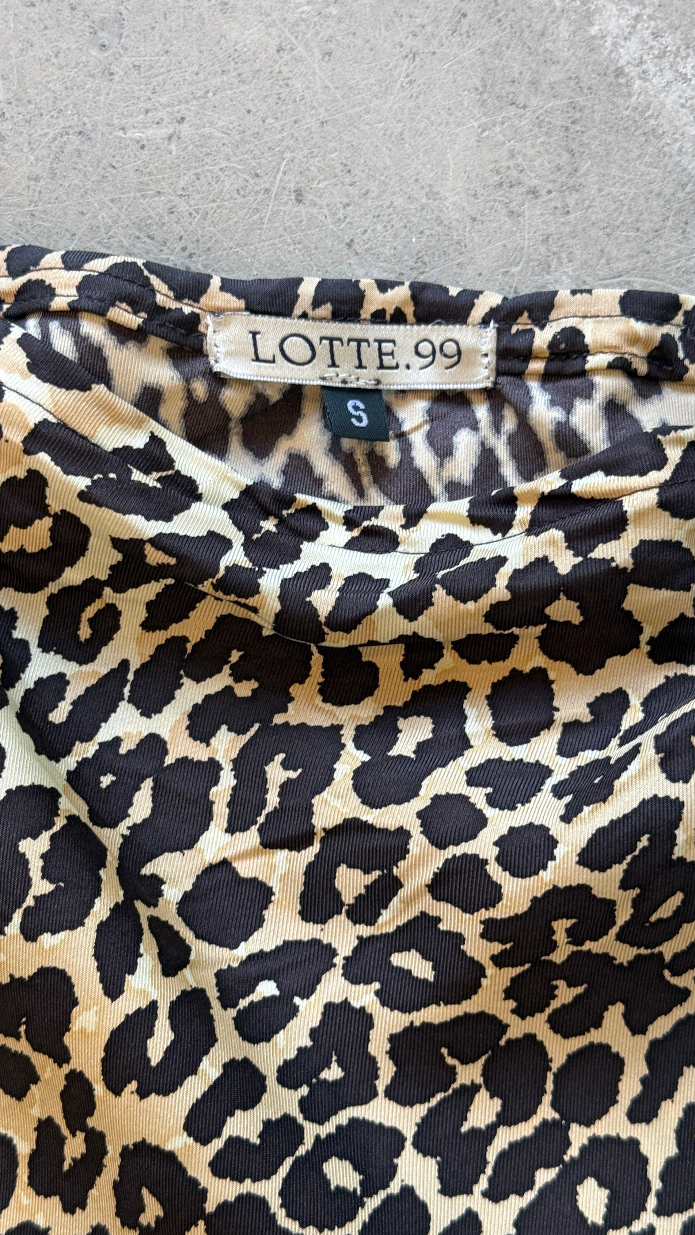 Leopard Silk Long Skirt