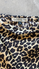 Leopard Silk Long Skirt