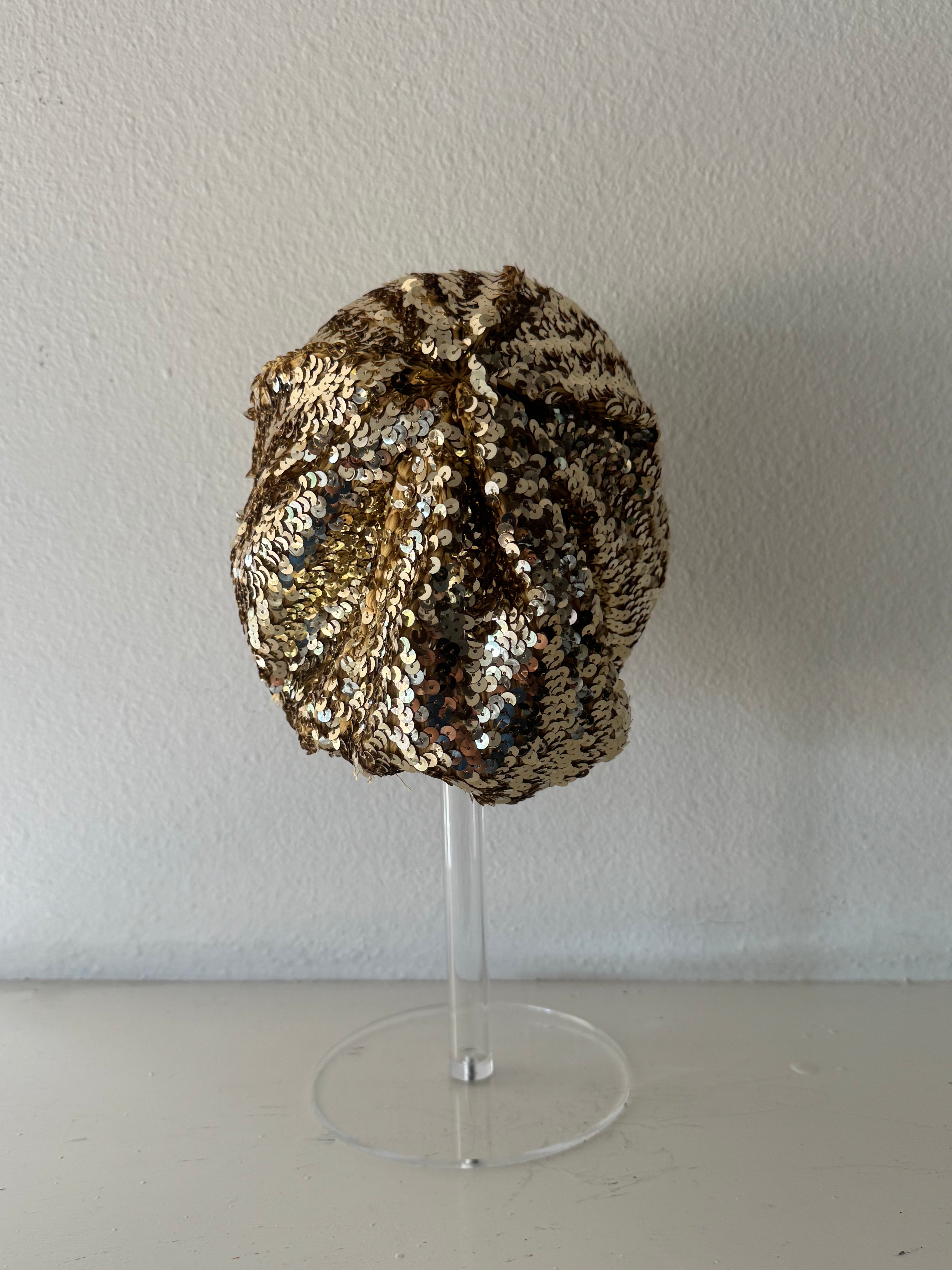 Gold Sequins Beret