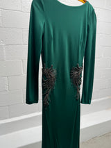 Green Gown with Embellished Sides