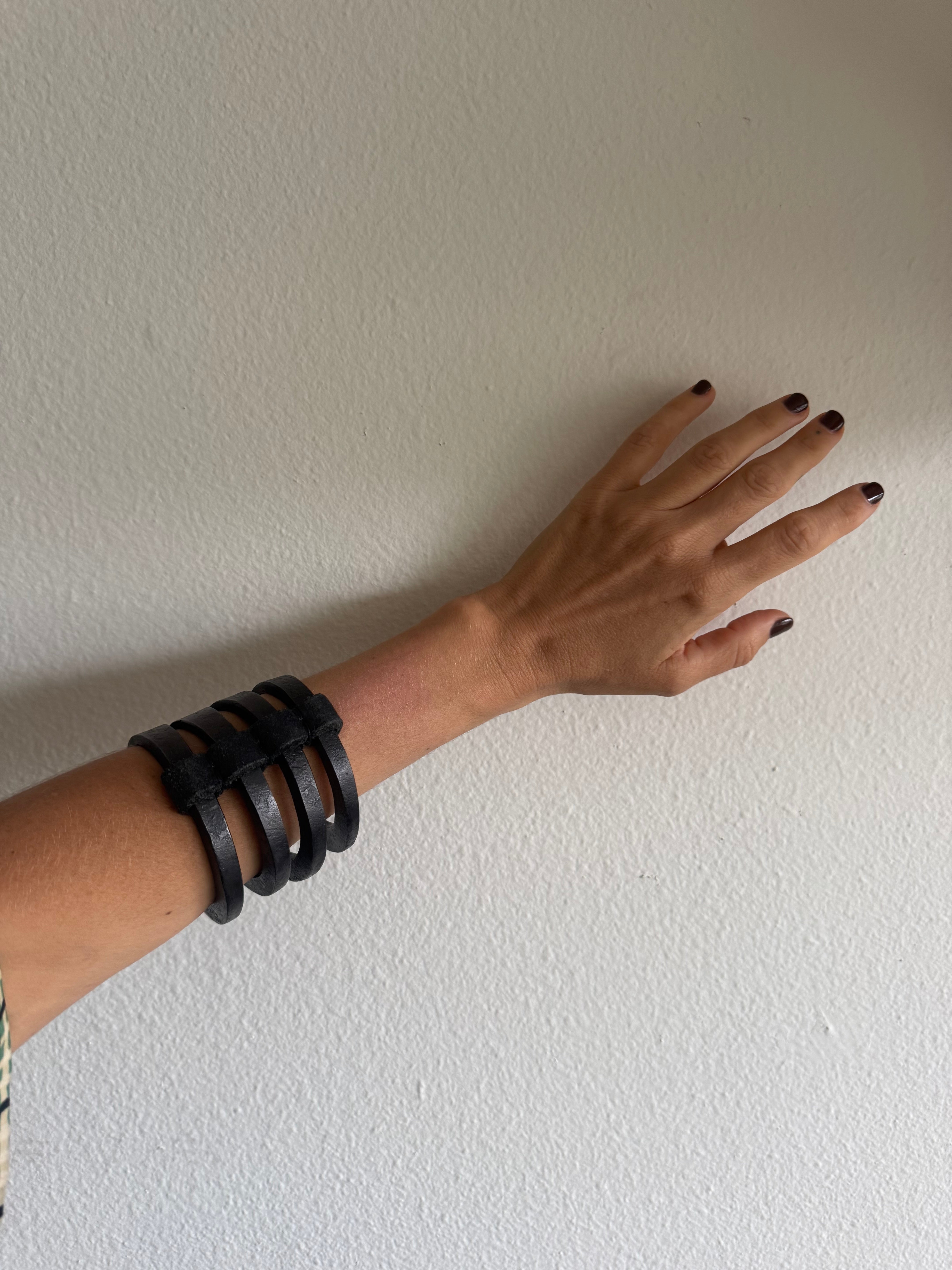 Black Metal Stack Bracelet