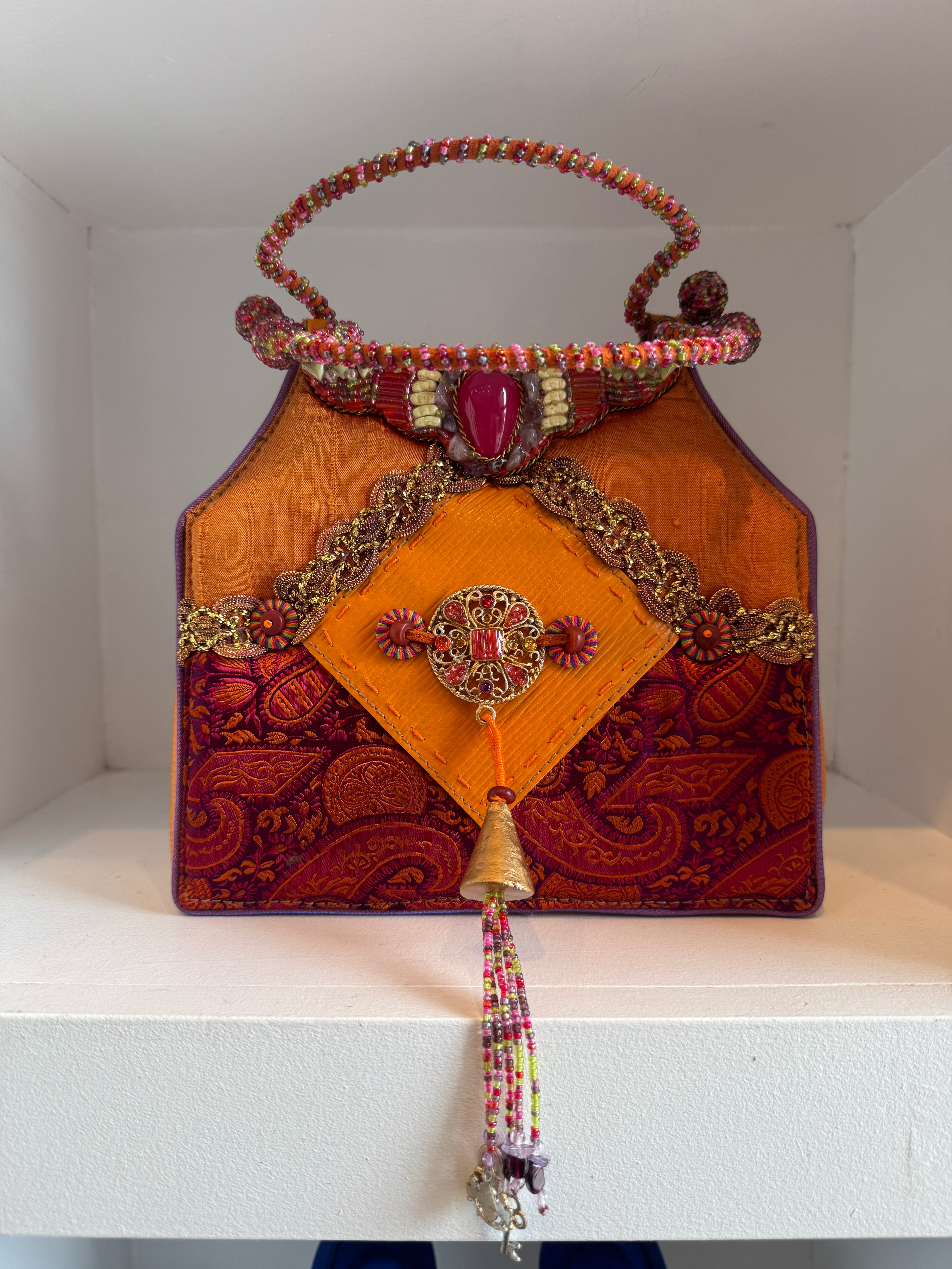 Beaded Silk Vintage Bag
