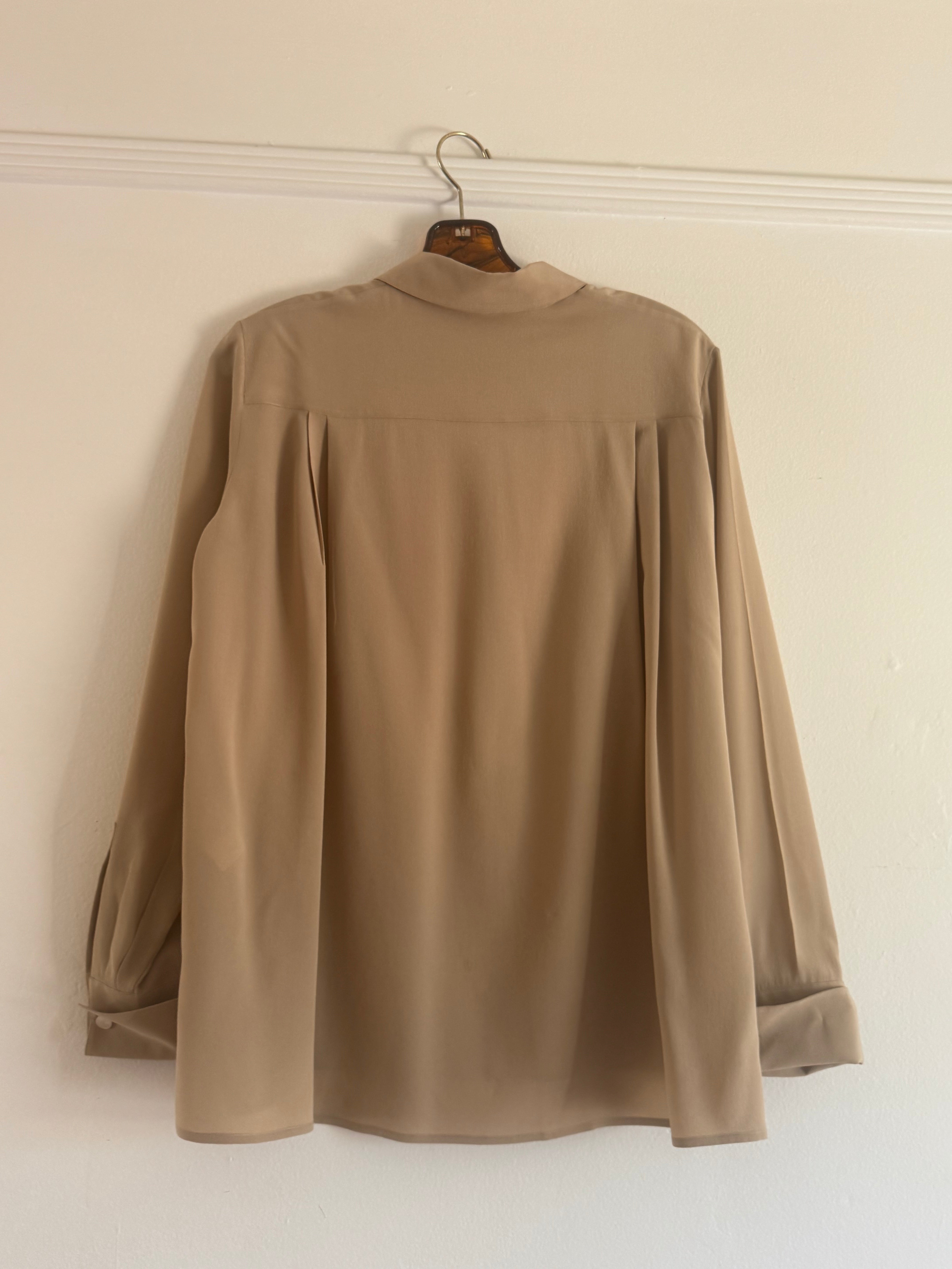 Tan Silk Shirt