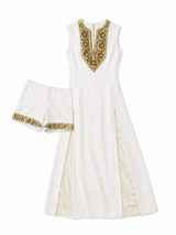 Vintage Silk & Embroidery Tunic with Short