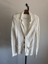 White Knit Blazer