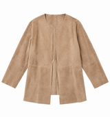 Suede wrap jacket