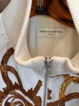 Gold Embellished Bomber Jacket