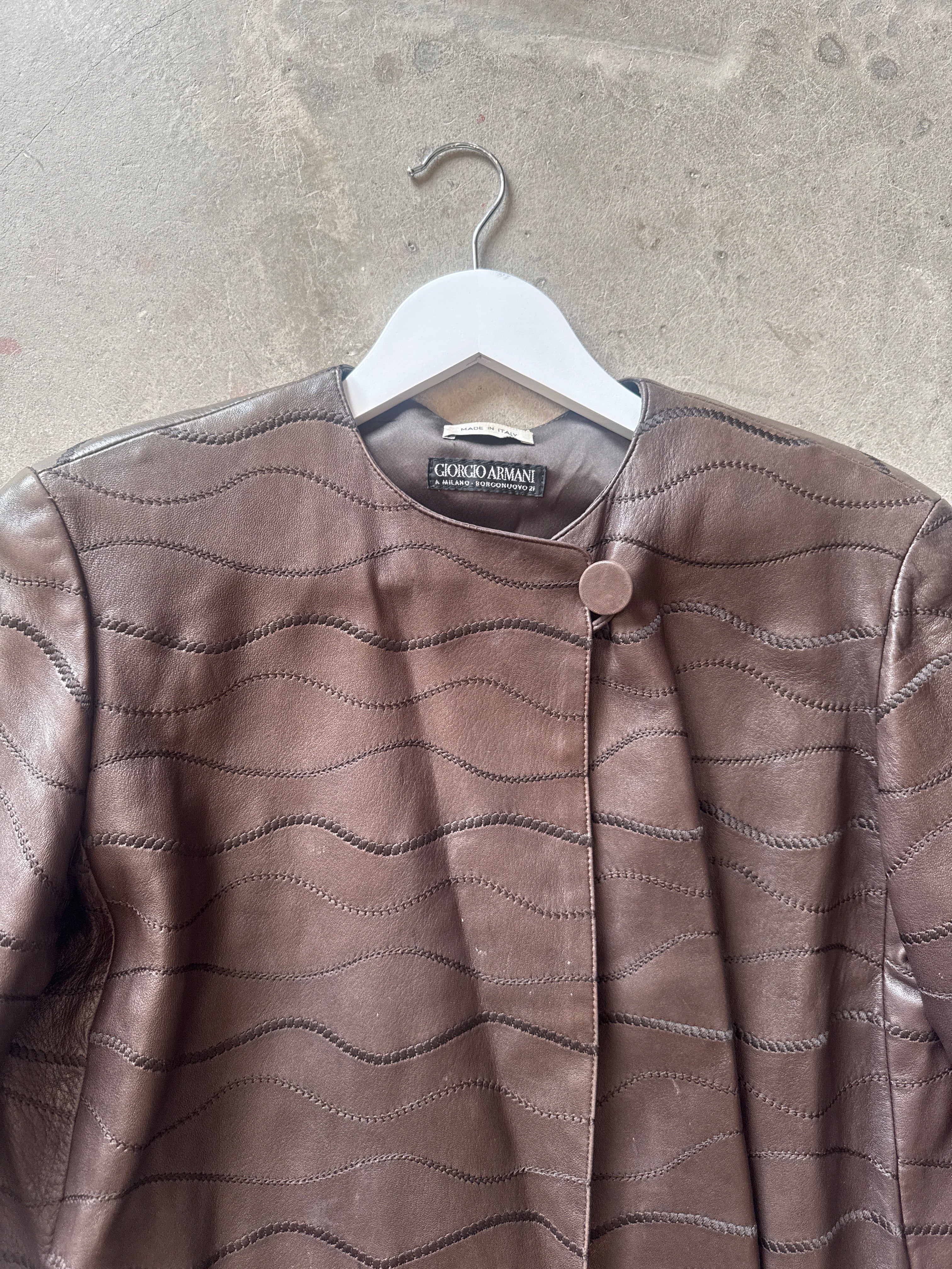 Vintage Brown Leather Jacket