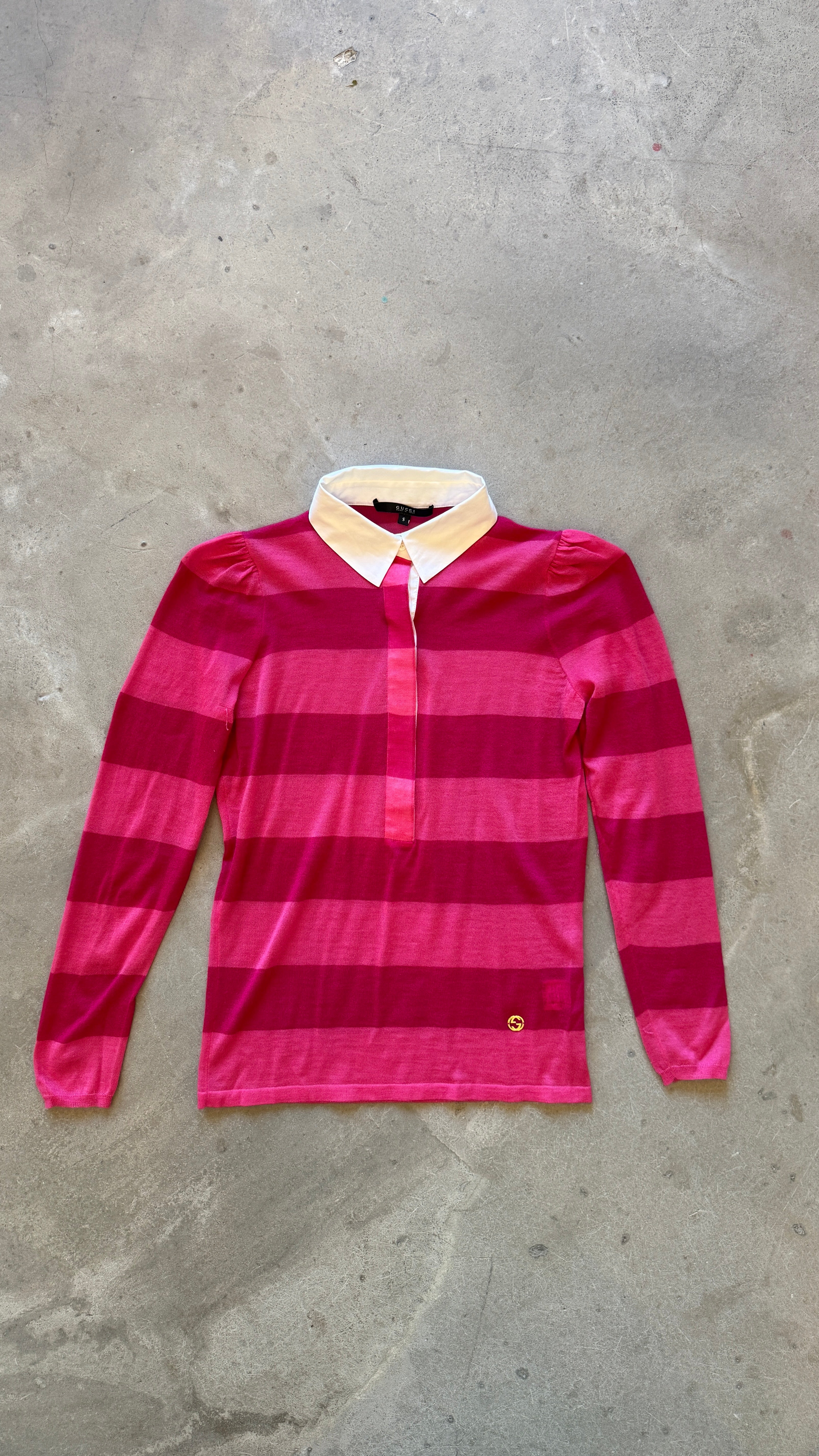 Pink Striped Long Sleeve Shirt