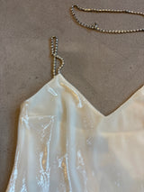 Area White Mini Dress with Accents
