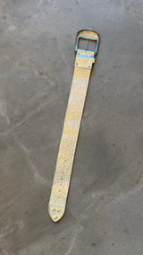 Studded Silver Leather Belt