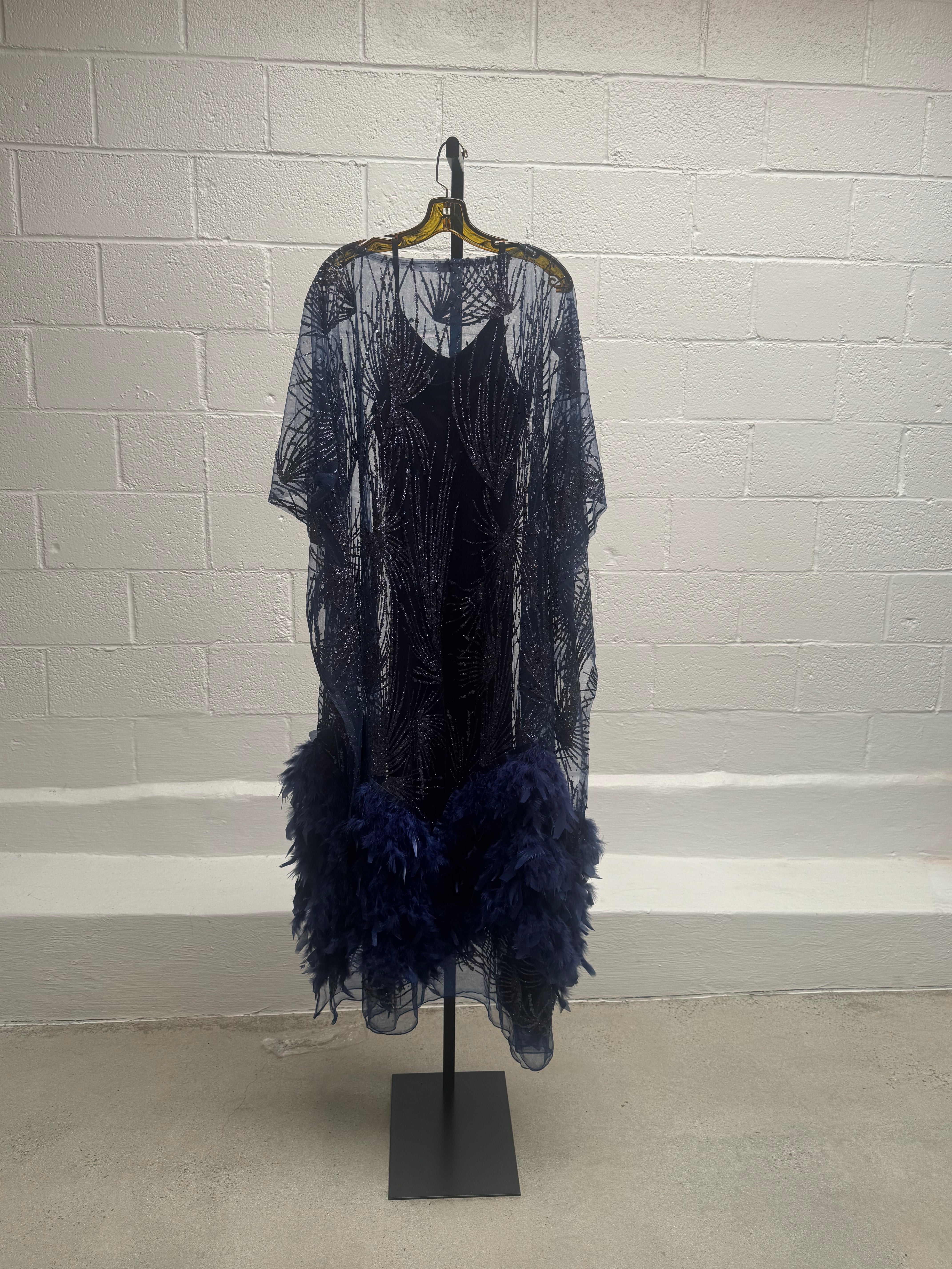 Gown with Feathers