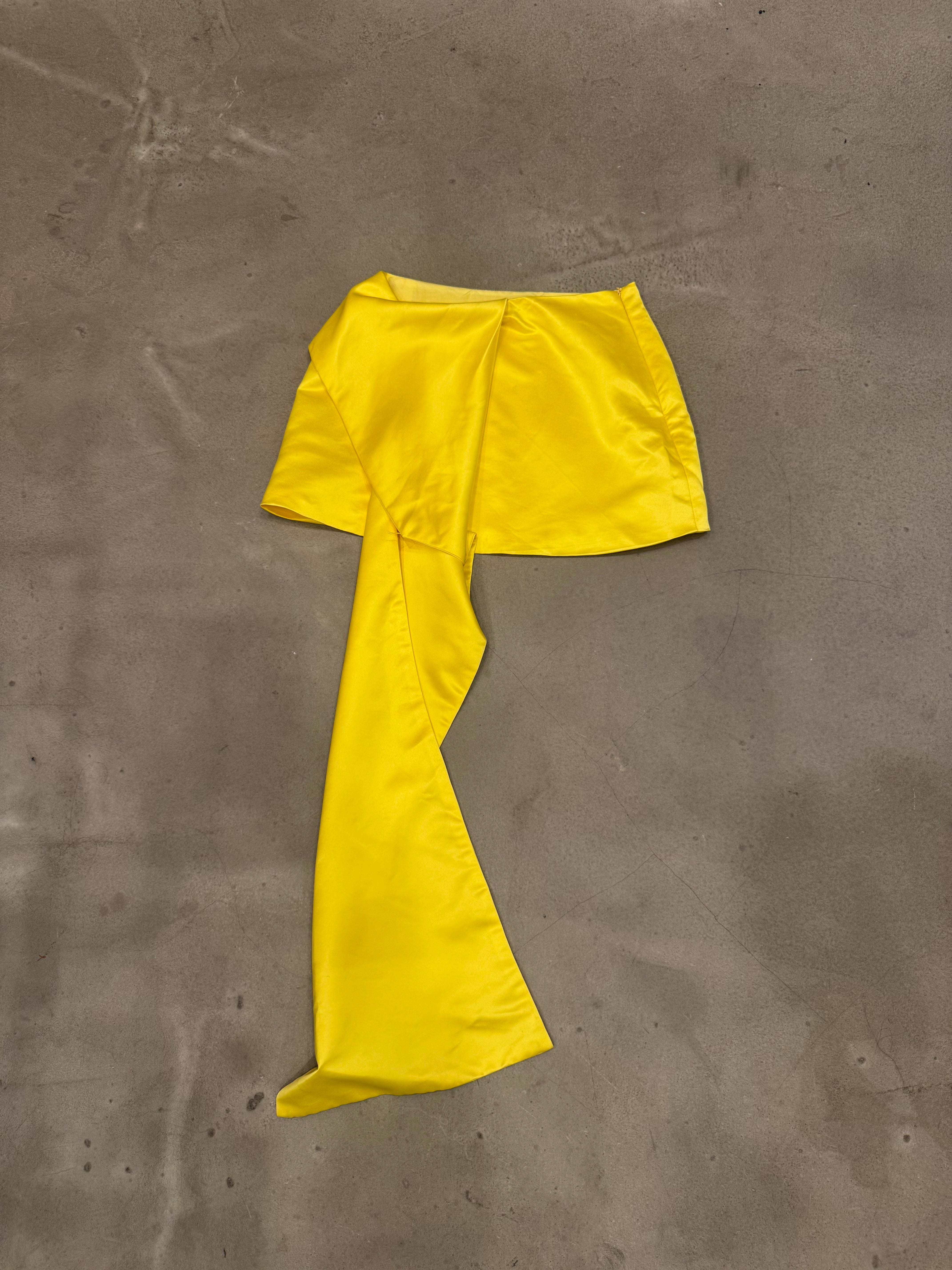 Yellow High Low Skirt