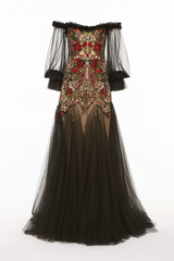 Alexander McQueen Archival 2012 Pre-Fall Embroidered Tulle Gown