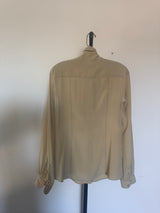 Beige Shirt With Bow Collar