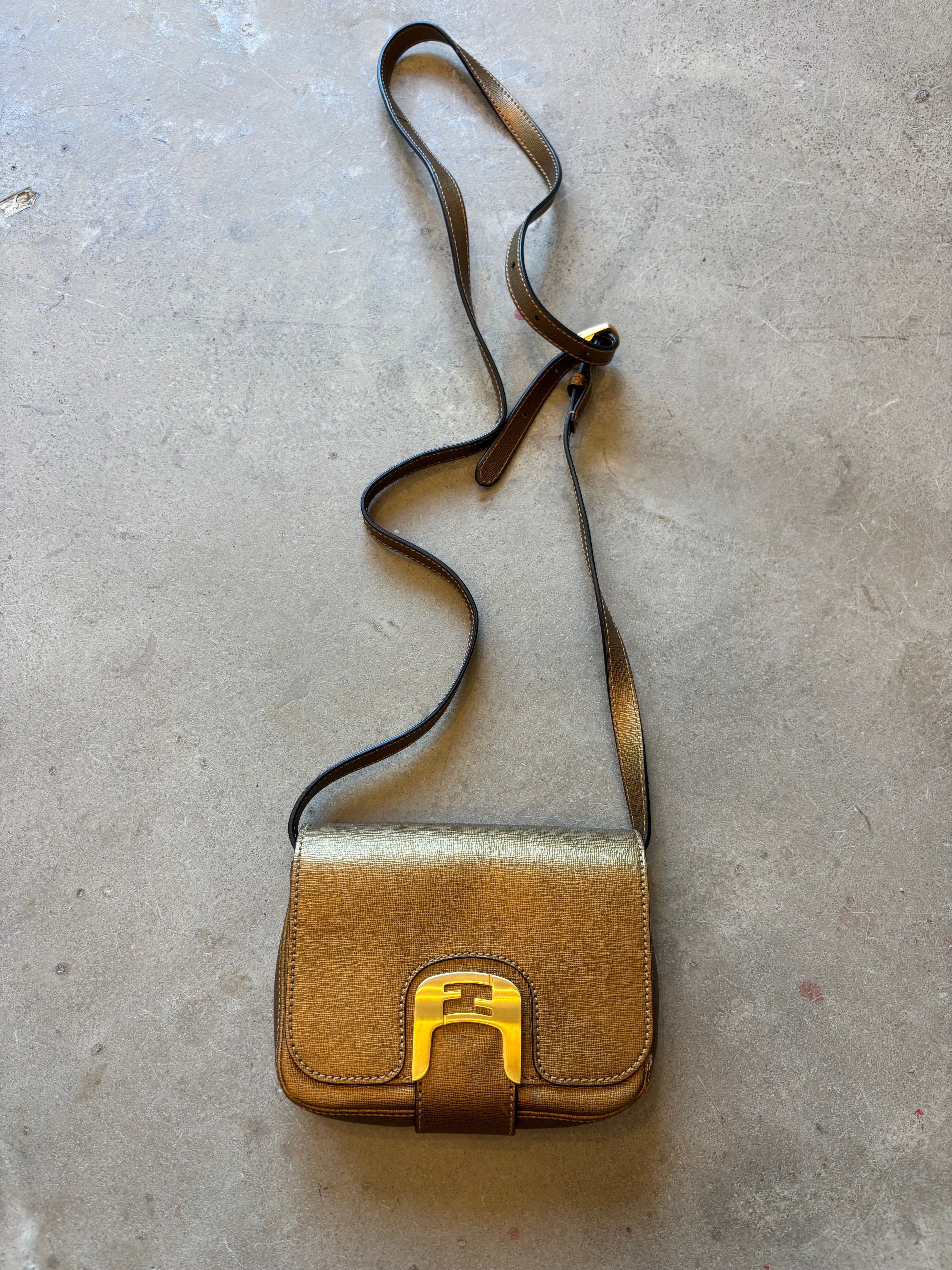 Bronze Purse with Gold Clasp