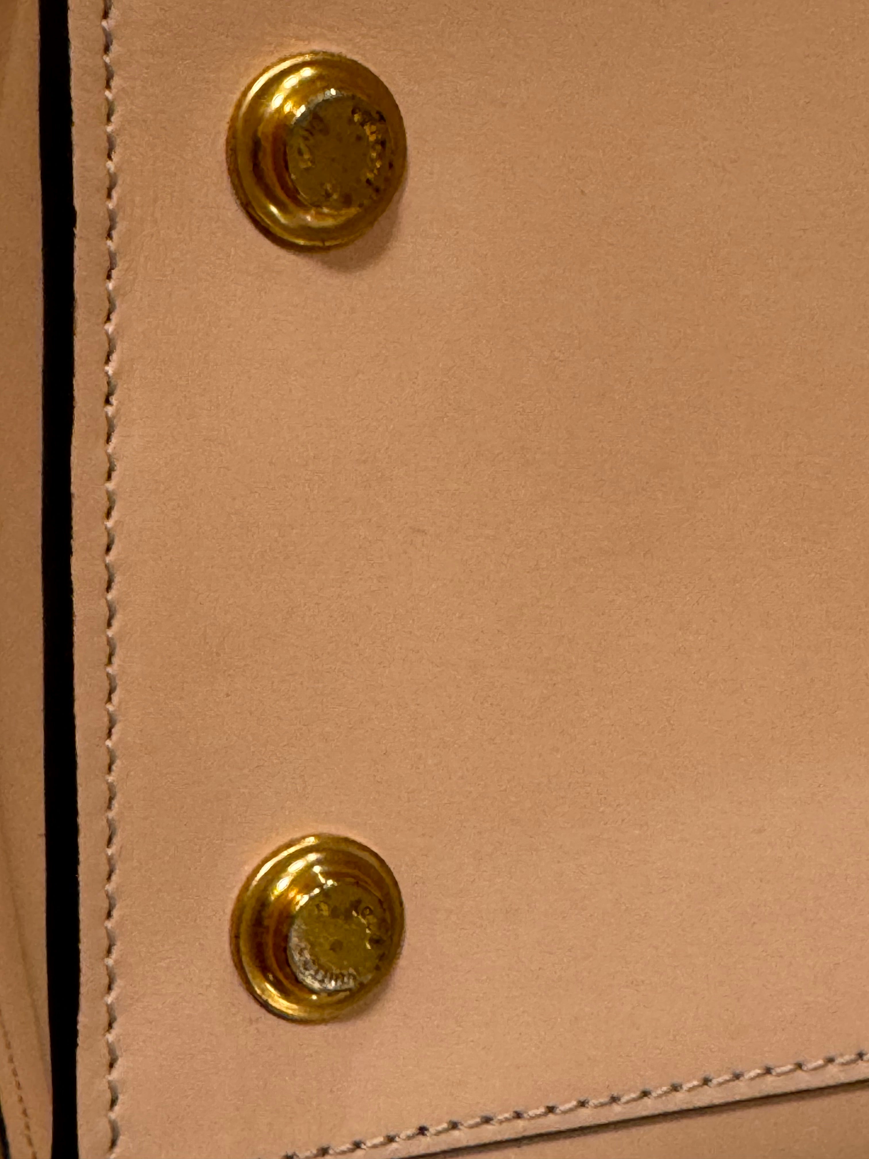 Tan and Black City Steamer MM Gold Hardware