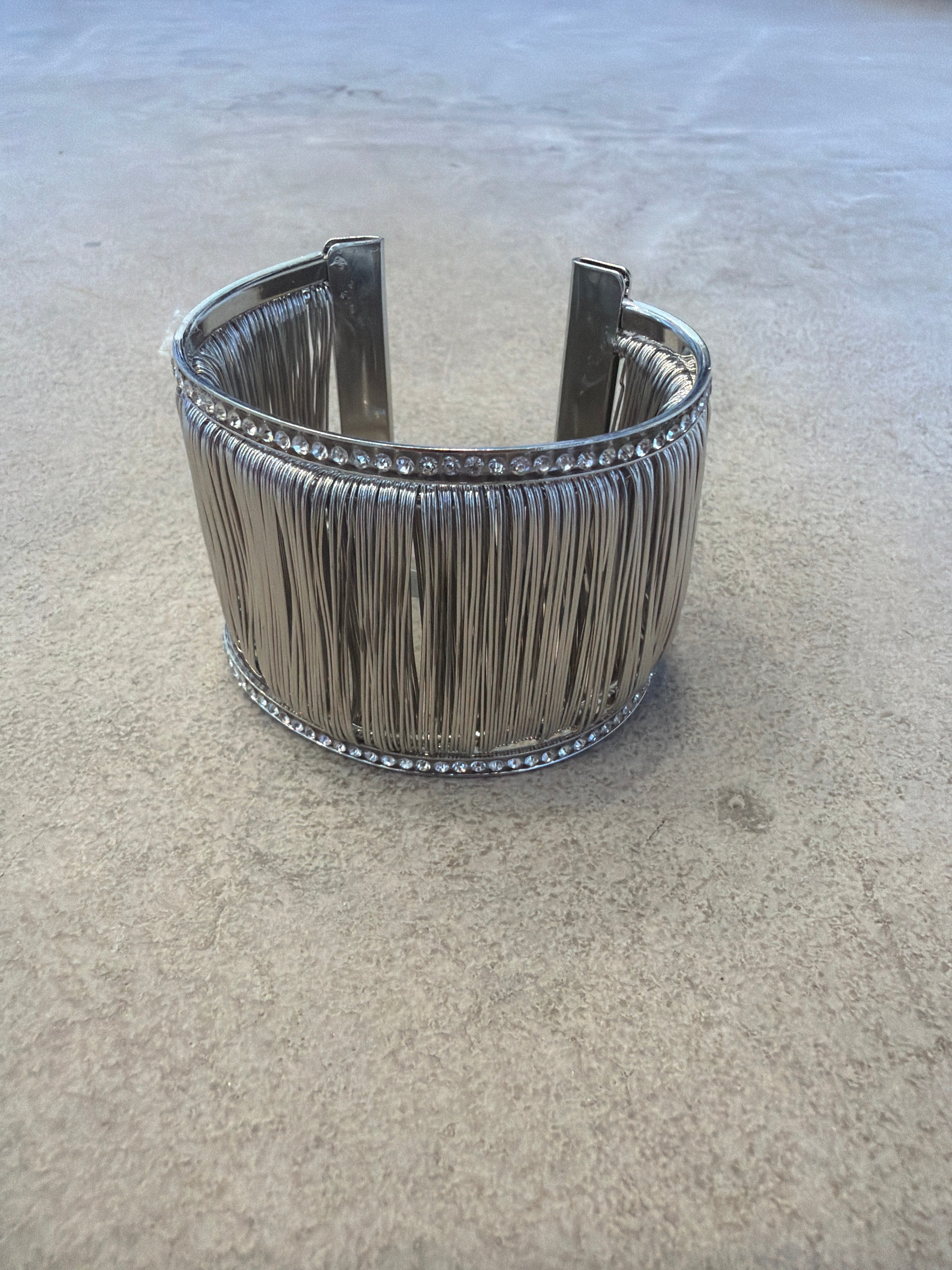 Silver Fringe Cuff Bracelet