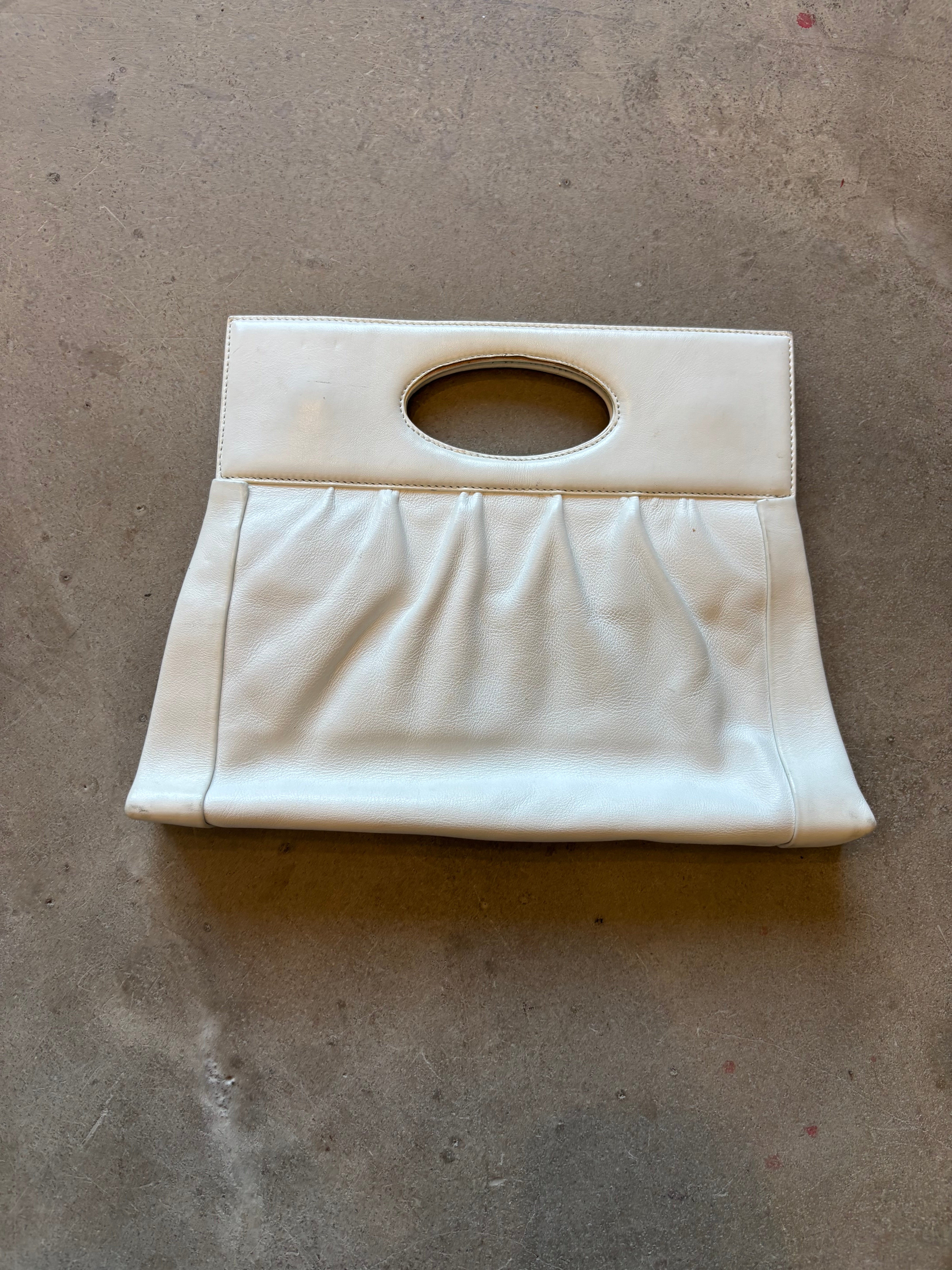 White Leather Purse