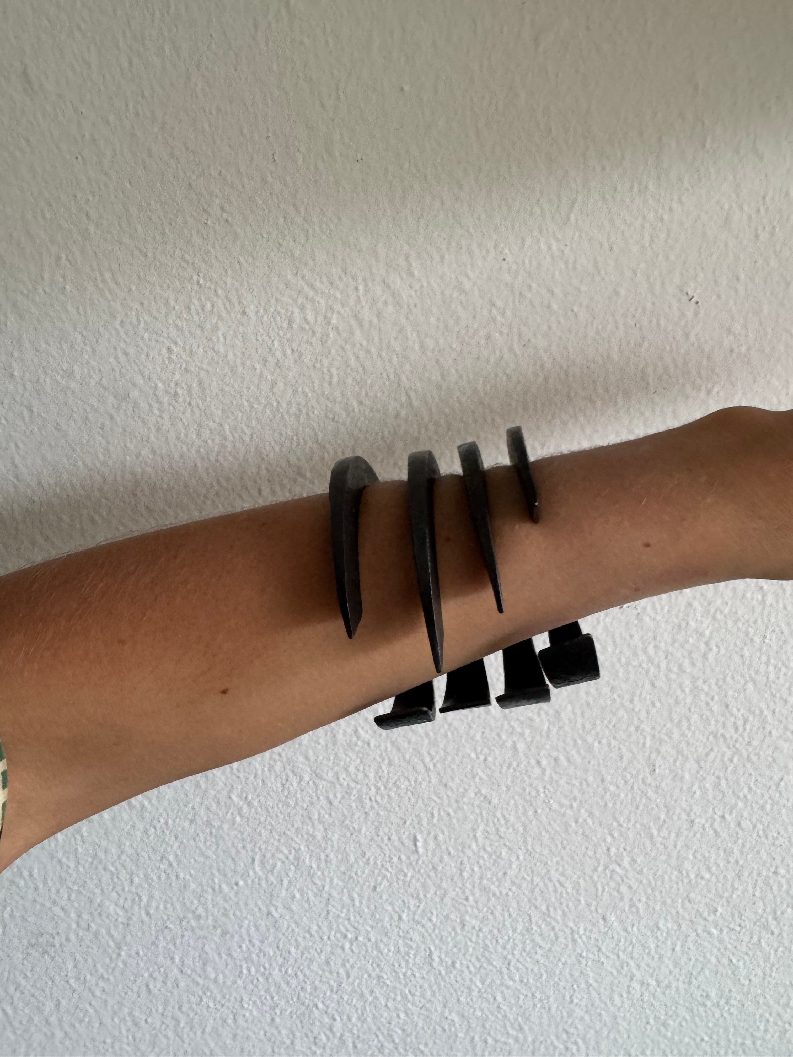 Black Metal Stack Bracelet