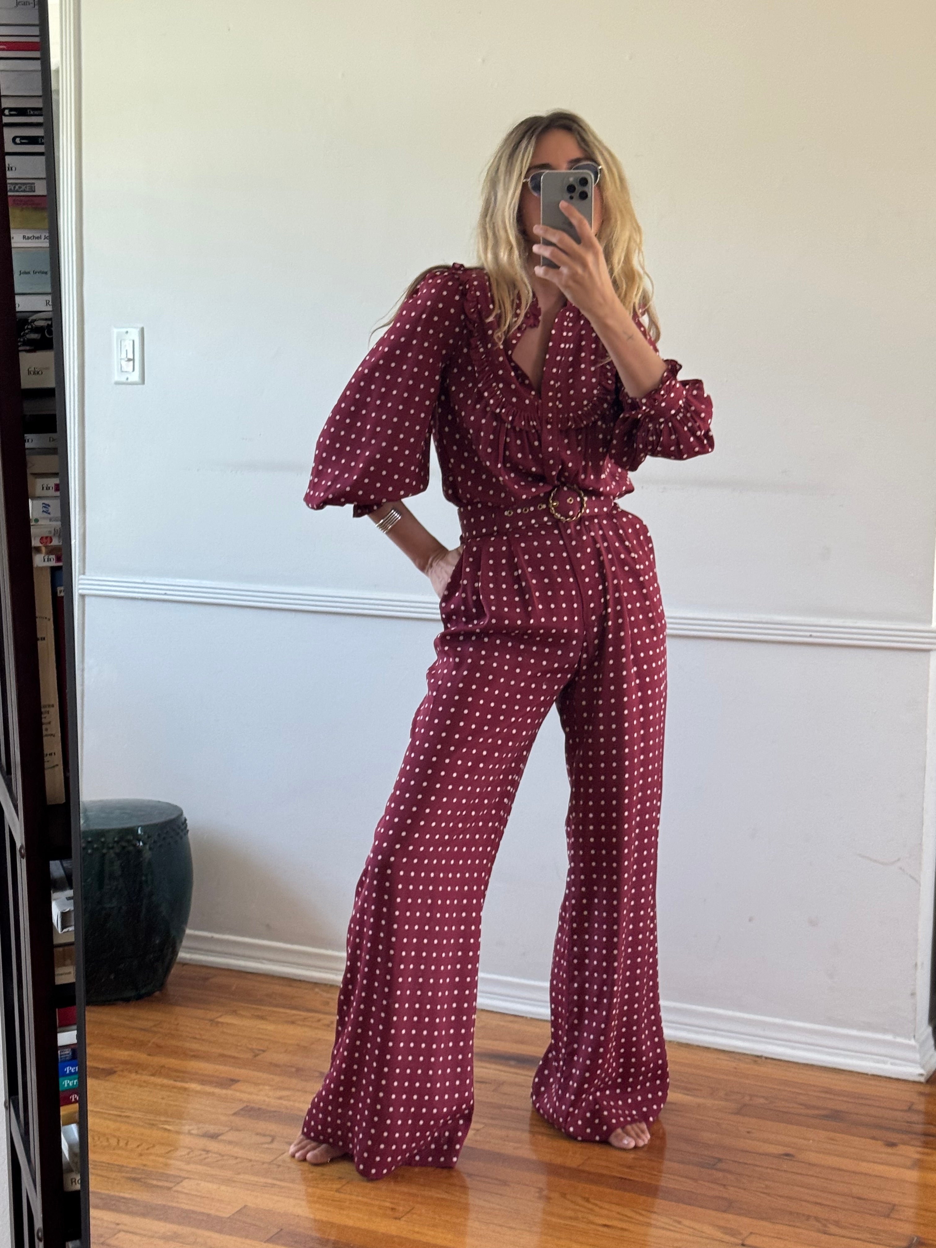 Silk Polka Dot Set